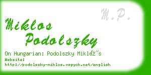 miklos podolszky business card